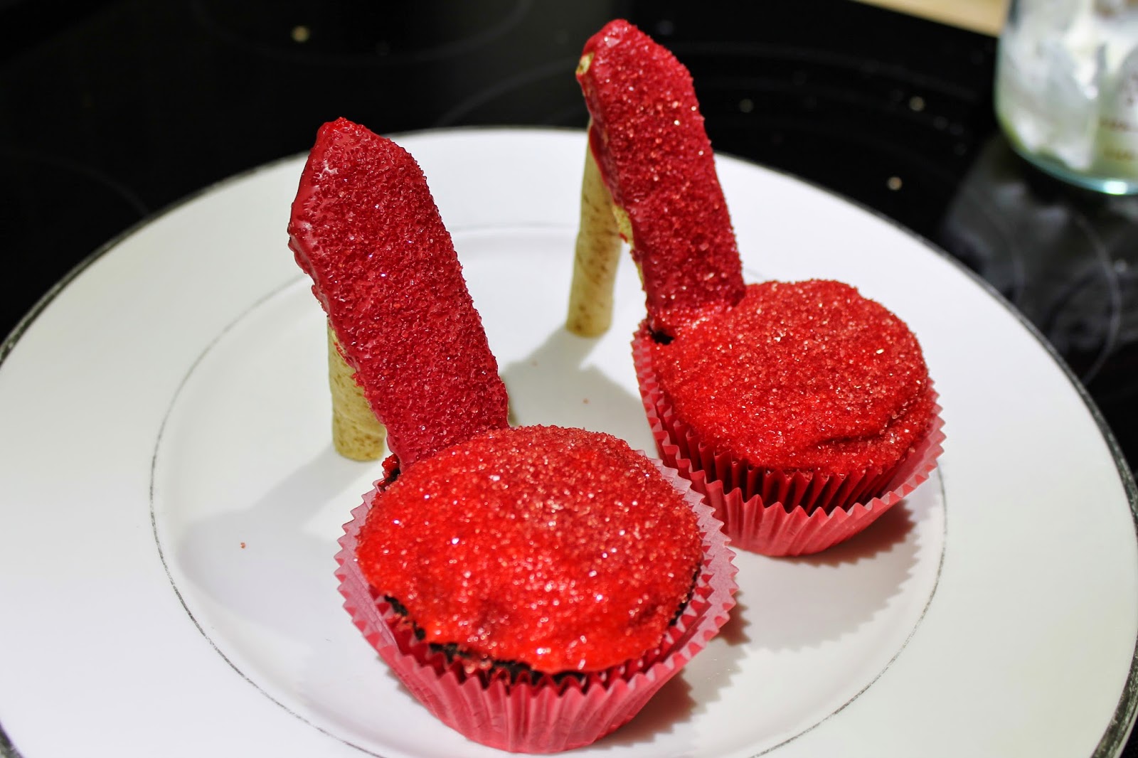 Chocolate Cupcakes and Ruby Red Slipper Cupcakes Jersey Girl, Texan Heart