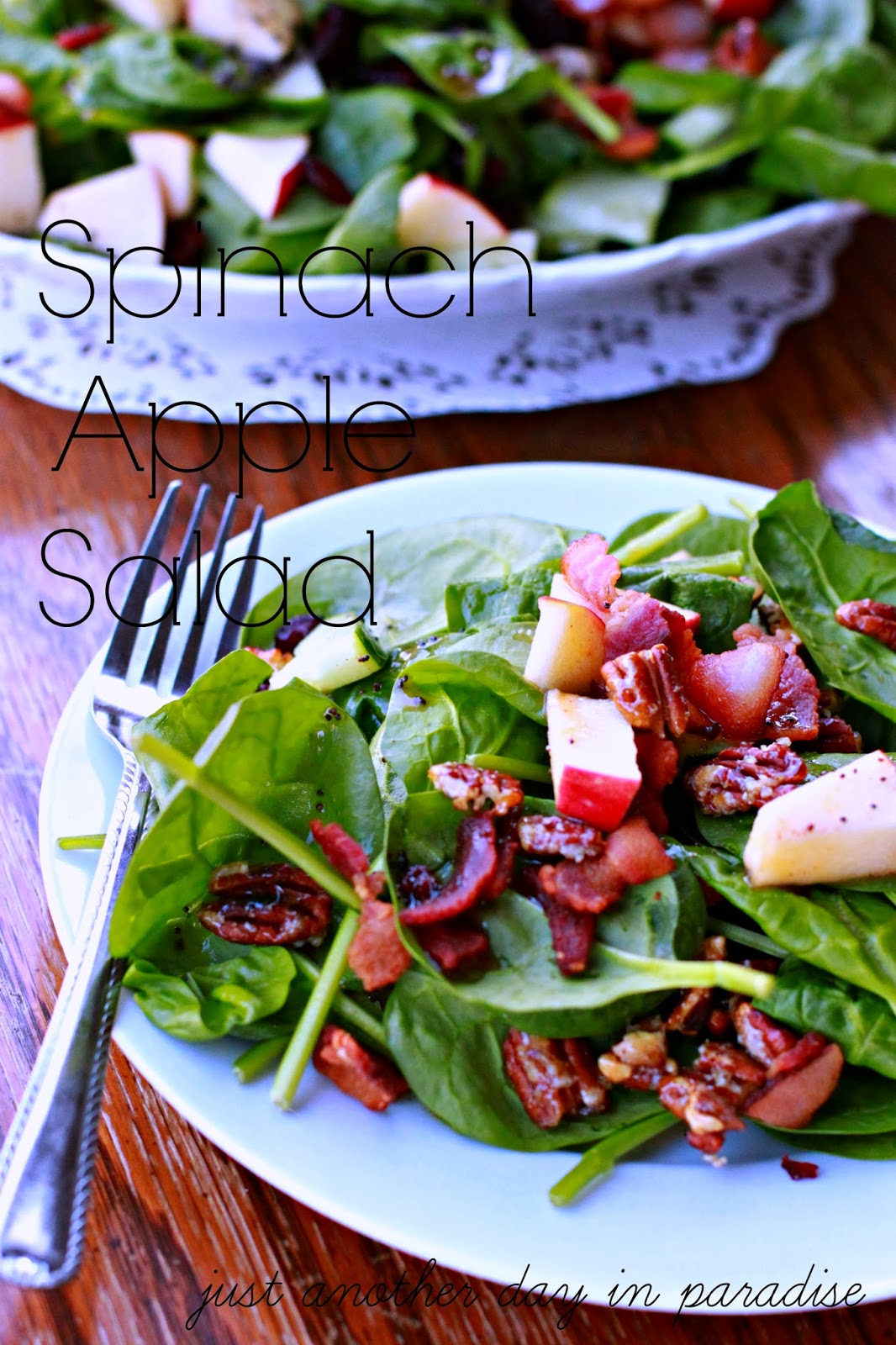 Larissa Another Day: Spinach Apple Salad (Thanksgiving: Let's Eat Week)