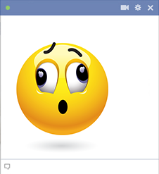 Stunned emoticon for FB
