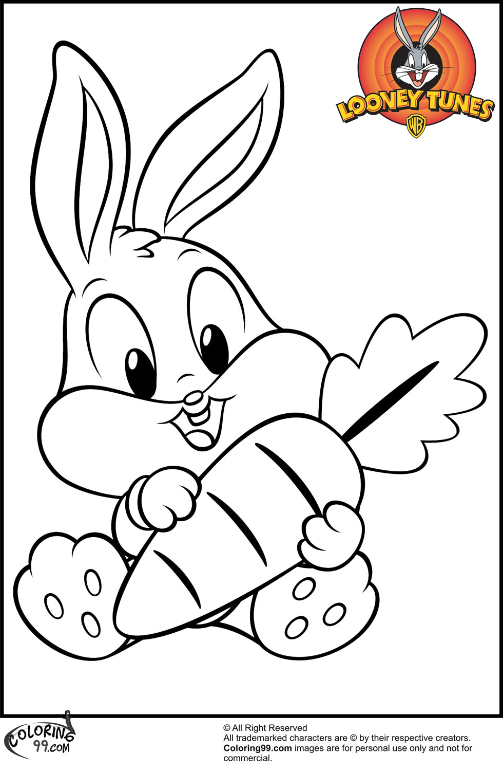 Baby Bugs Bunny Coloring Pages | Team colors