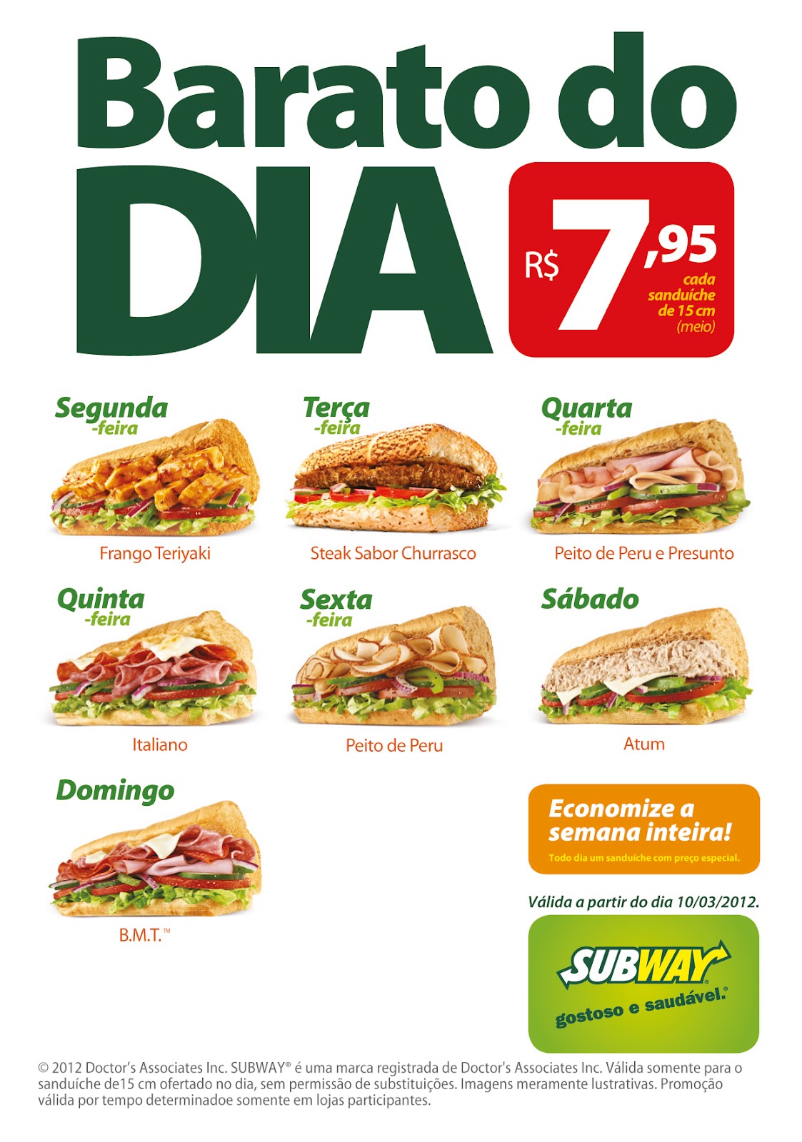 Um sanduíche do Subway por mais de R$ 90 sem contar extras : r/brasil