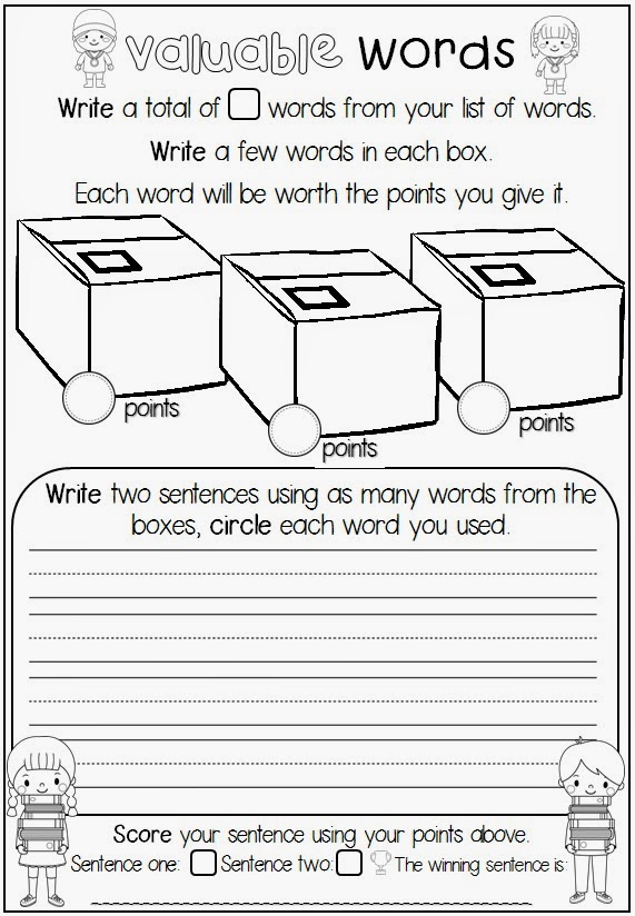 Printables for any Word List Clever Classroom