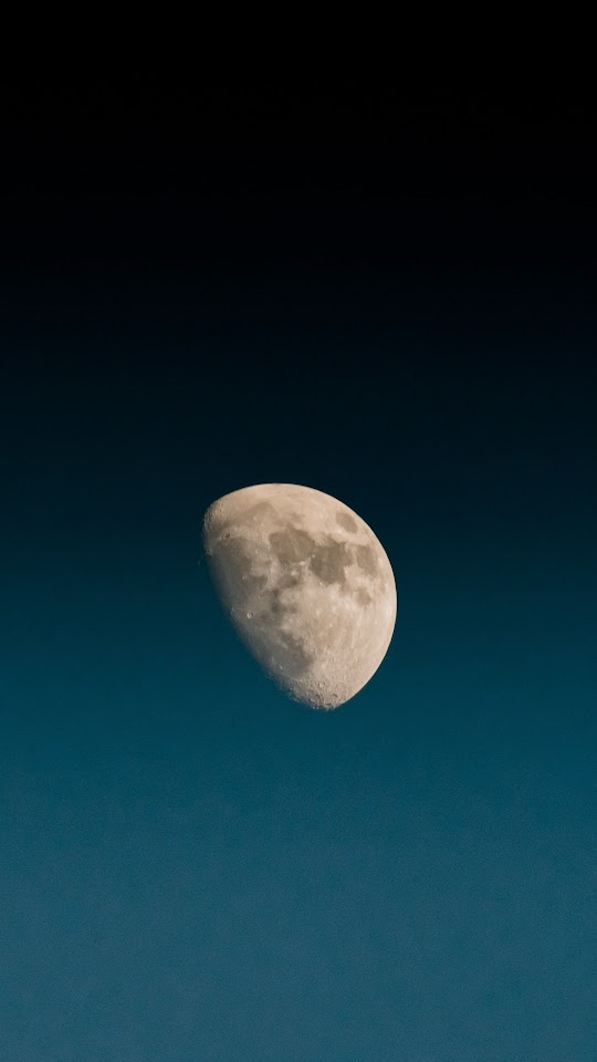 Moon At Blue Sky Android Wallpaper