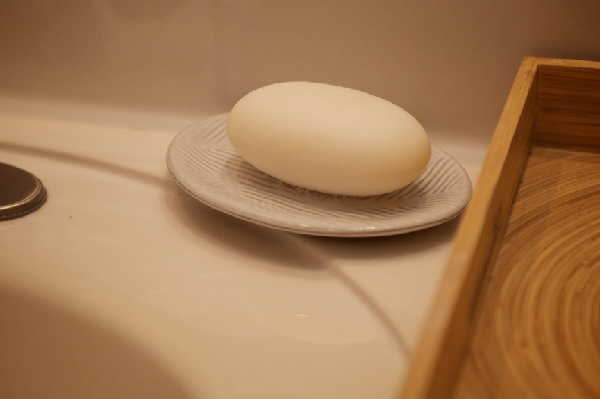 Spare Time & Seersucker Guest Bathroom Update