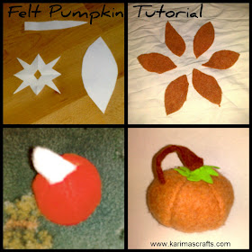 Felt Pumpkin Tutorial Muslim blog sewing upcycling