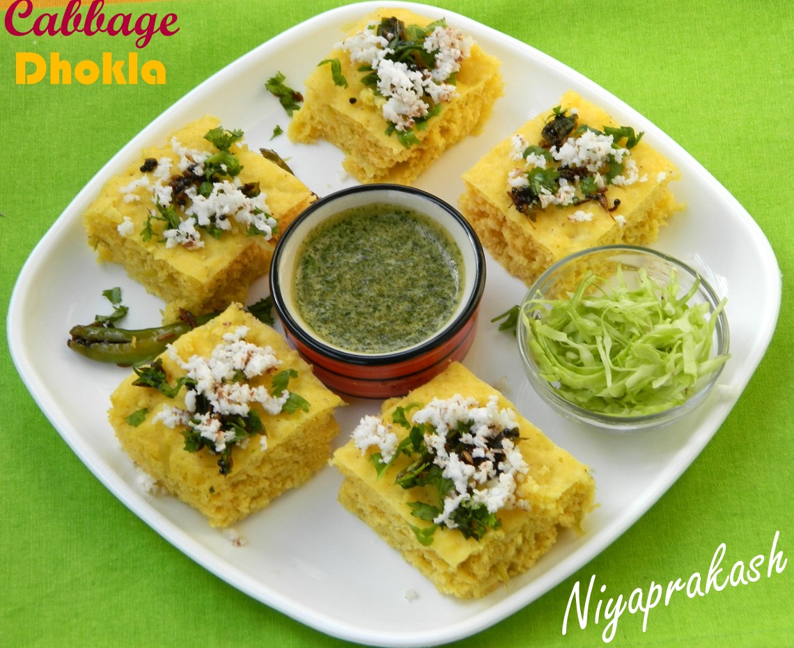Niya's World Cabbage Dhokla
