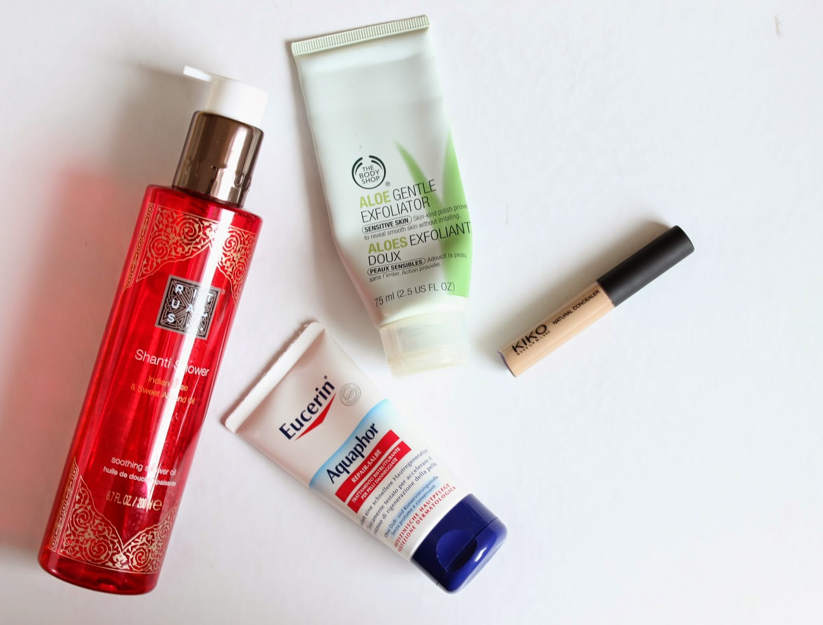 favourite beauty products rituals thebodyshop eucerin kiko