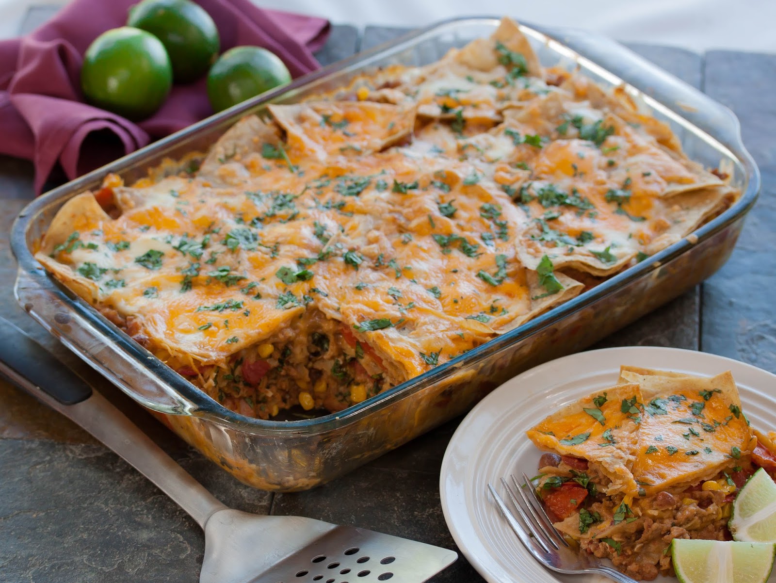 The Pantry Panda Mexican Lasagna With Pork Corn And Pinto Beans