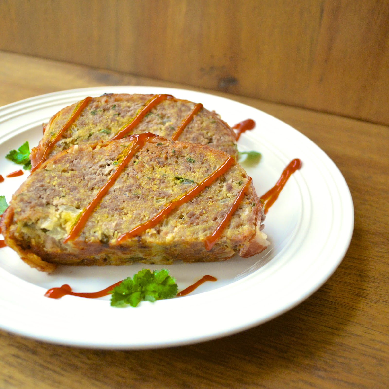 Bacon Wrapped Meatloaf with a Spicy Sweet Ketchup Glaze (Gluten Free