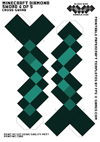 Minecraft diamond sword template 4 of 5 Minecraft diamond sword template 4 of 5