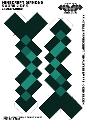Minecraft diamond sword template 4 of 5 Minecraft diamond sword template 4 of 5
