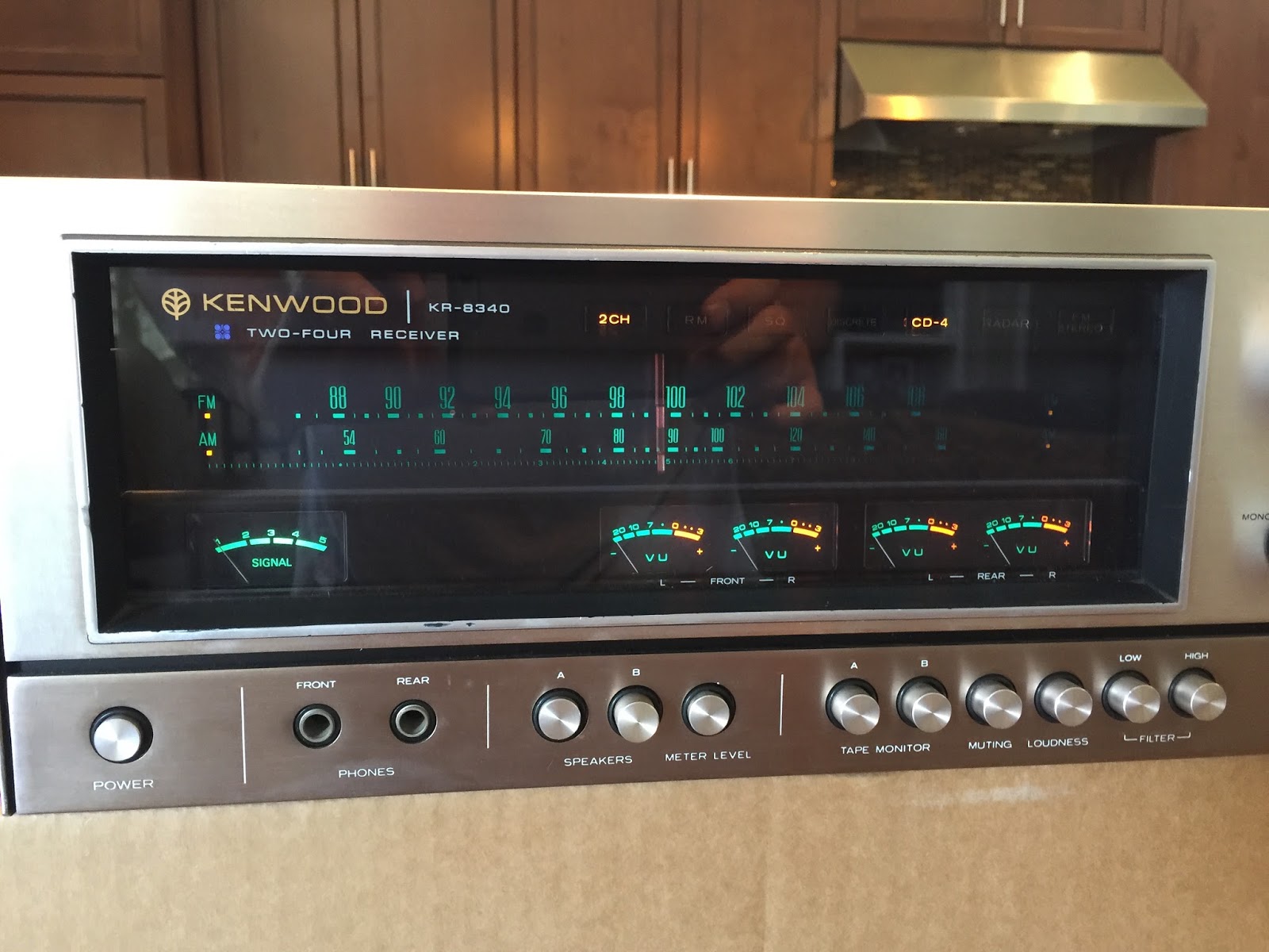 analogue blogue Kenwood KR8340 vintage quad (quadraphonic) receiver