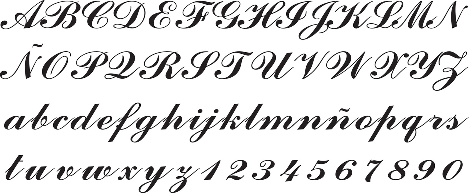Abecedario tipografia cursiva - Imagui