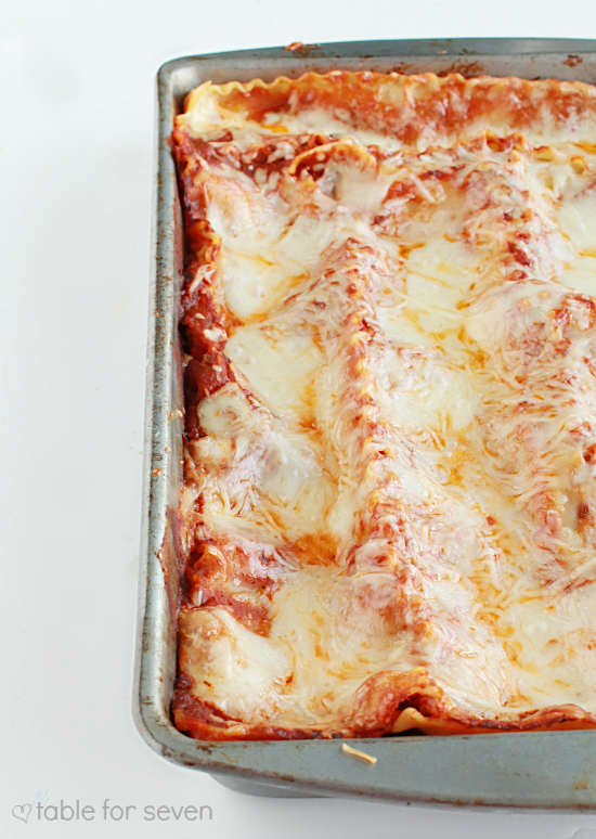 Three Cheese Lasagna No Ricotta Cheese • Table for Seven