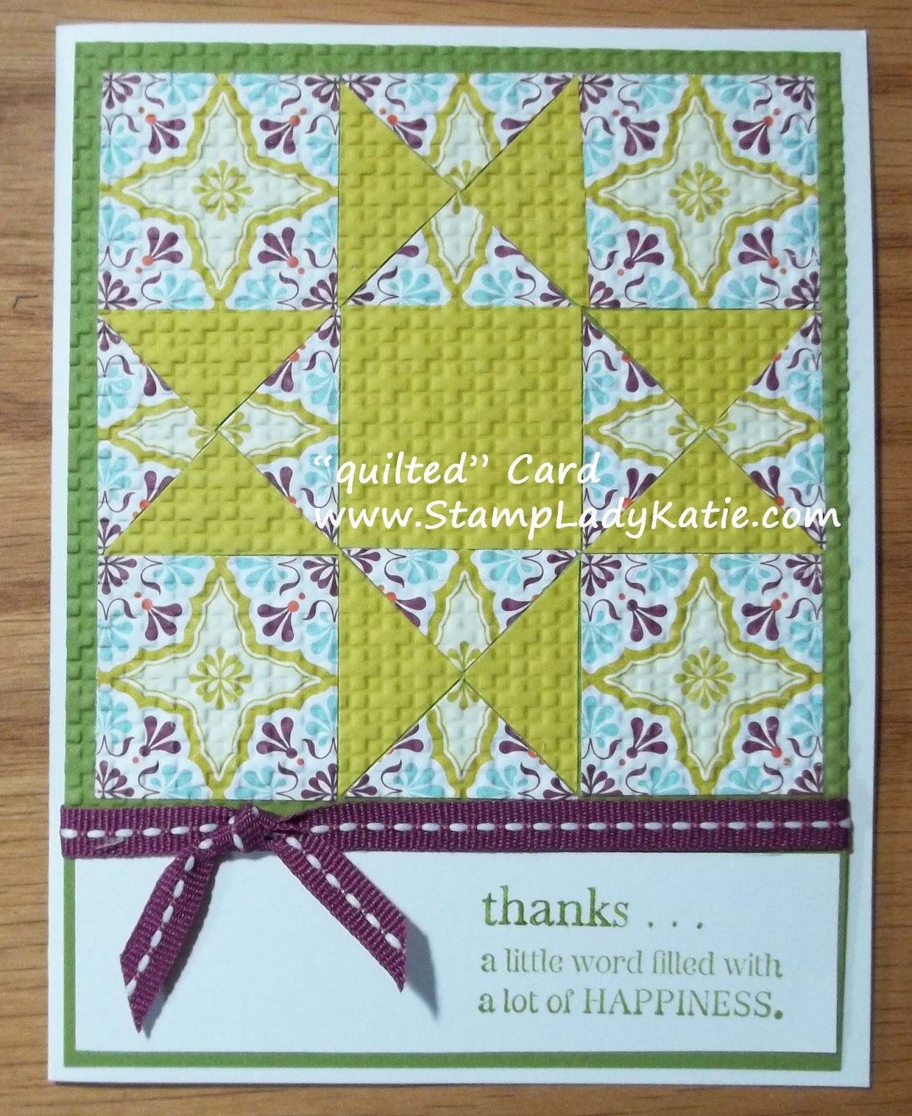 How to Make a Faux Quilt Card