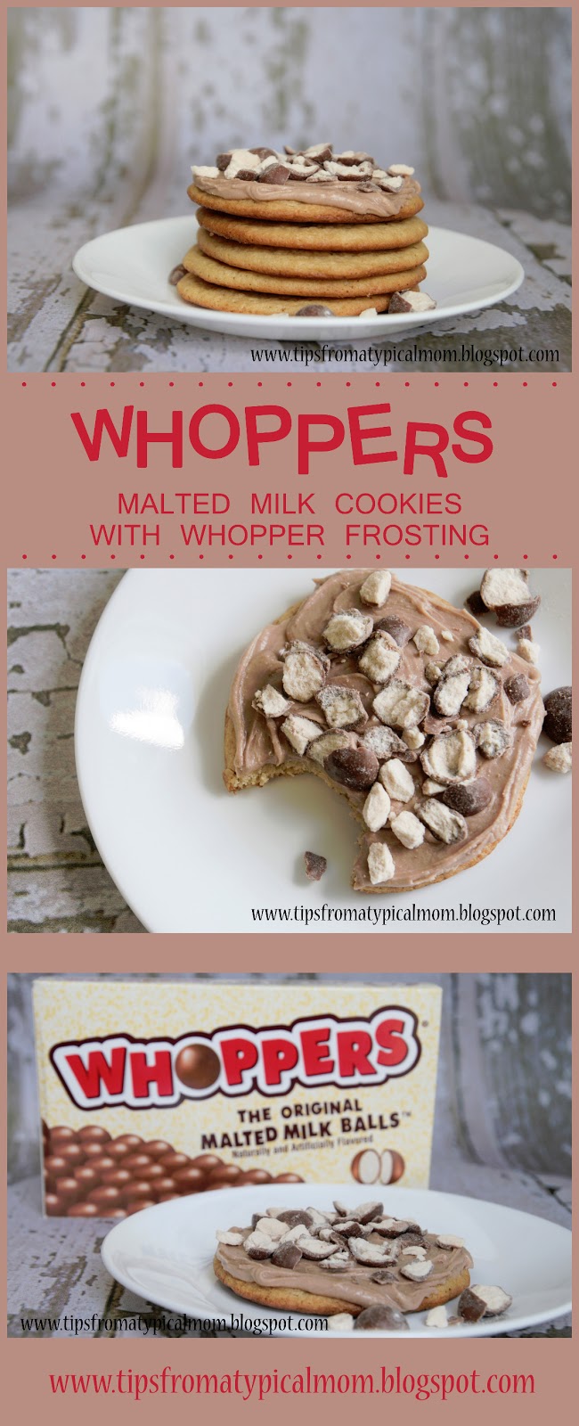 Malted Milk Cookies with Whoppers Frosting - Tips from a Typical Mom