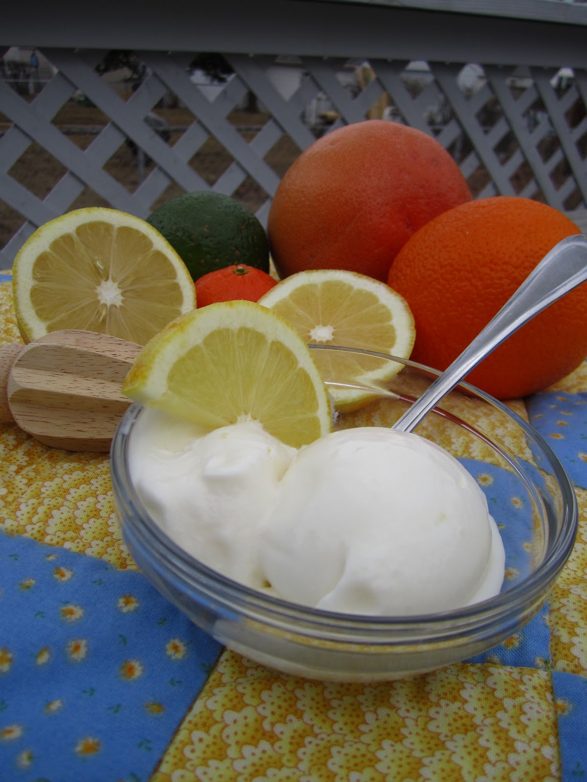 Stir it! Scrape it! Mix it! Bake it! Rich lemon curd frozen yogurt