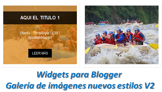 Widgets para Blogger – Galería de imágenes nuevos estilos V2