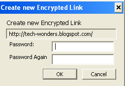 Create New Encrypted Link with Password