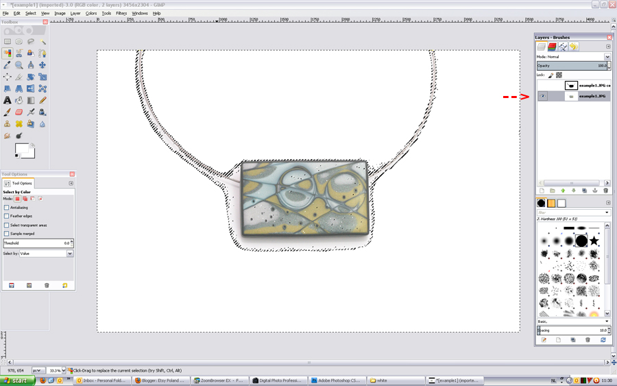 Etsy Poland Team Editing photos in Gimp 5 steps to a white background