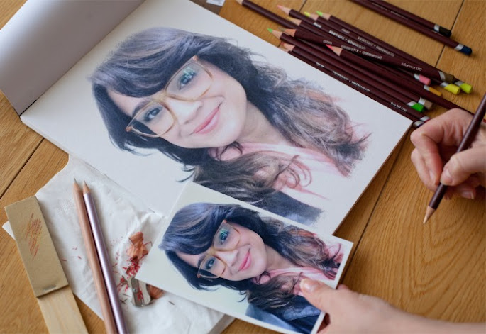 montagem de fotos feito a lápis