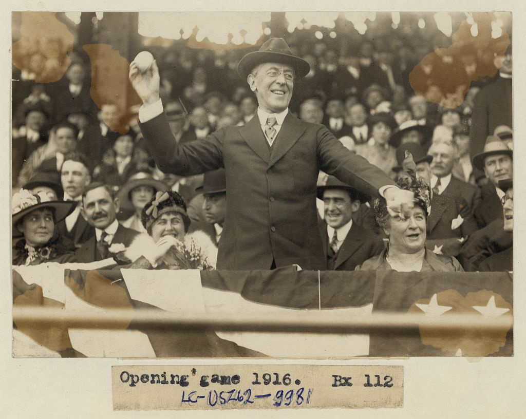 Baseball Researcher Woodrow Wilson's Opening Pitch