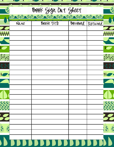 student sign in sheet template