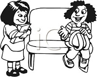 cartoon kids sharing seats, girls sharing bus seat cartoon clipart, clip art sharing seats, three child sharing seats