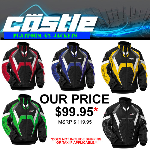 DISCOUNT CASTLE X HJC SNOWMOBILE JACKETSBOOTSHELMETSGOGGLESBIBS