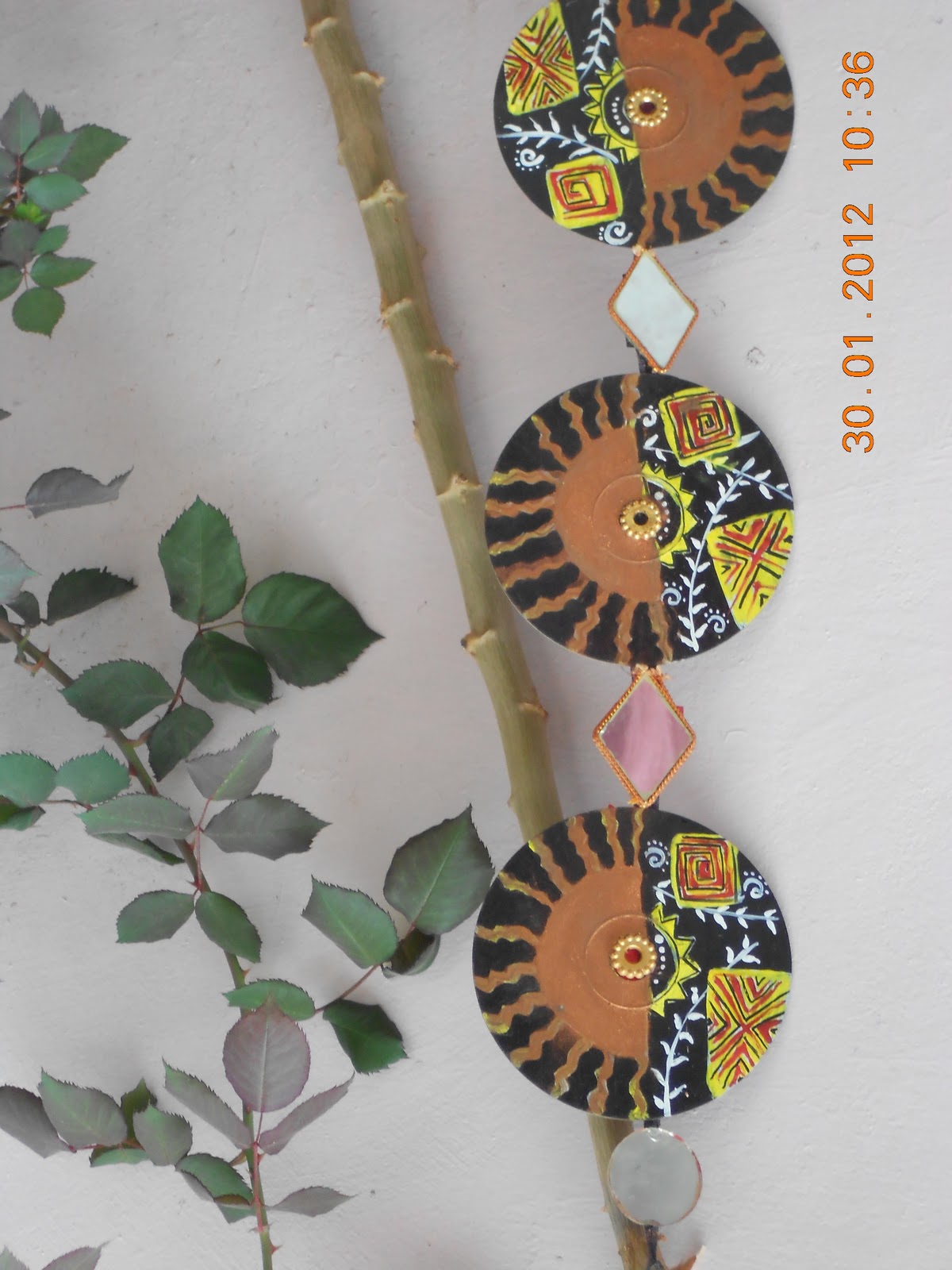 art and craft My other work wall hanging made with cd