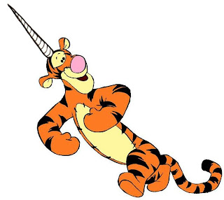 A tigger/narwhal cross known as a Tarwhal