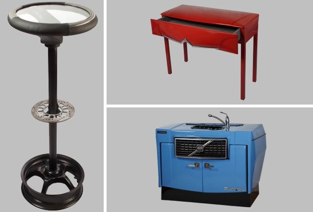 Upcycling: móveis feitos com peças de carro
