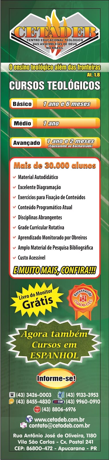 FAÇA UM CURSO TEOLÓGICO