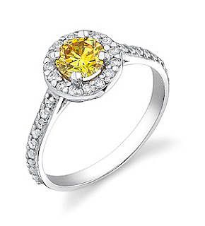 fancy yellow diamond rings