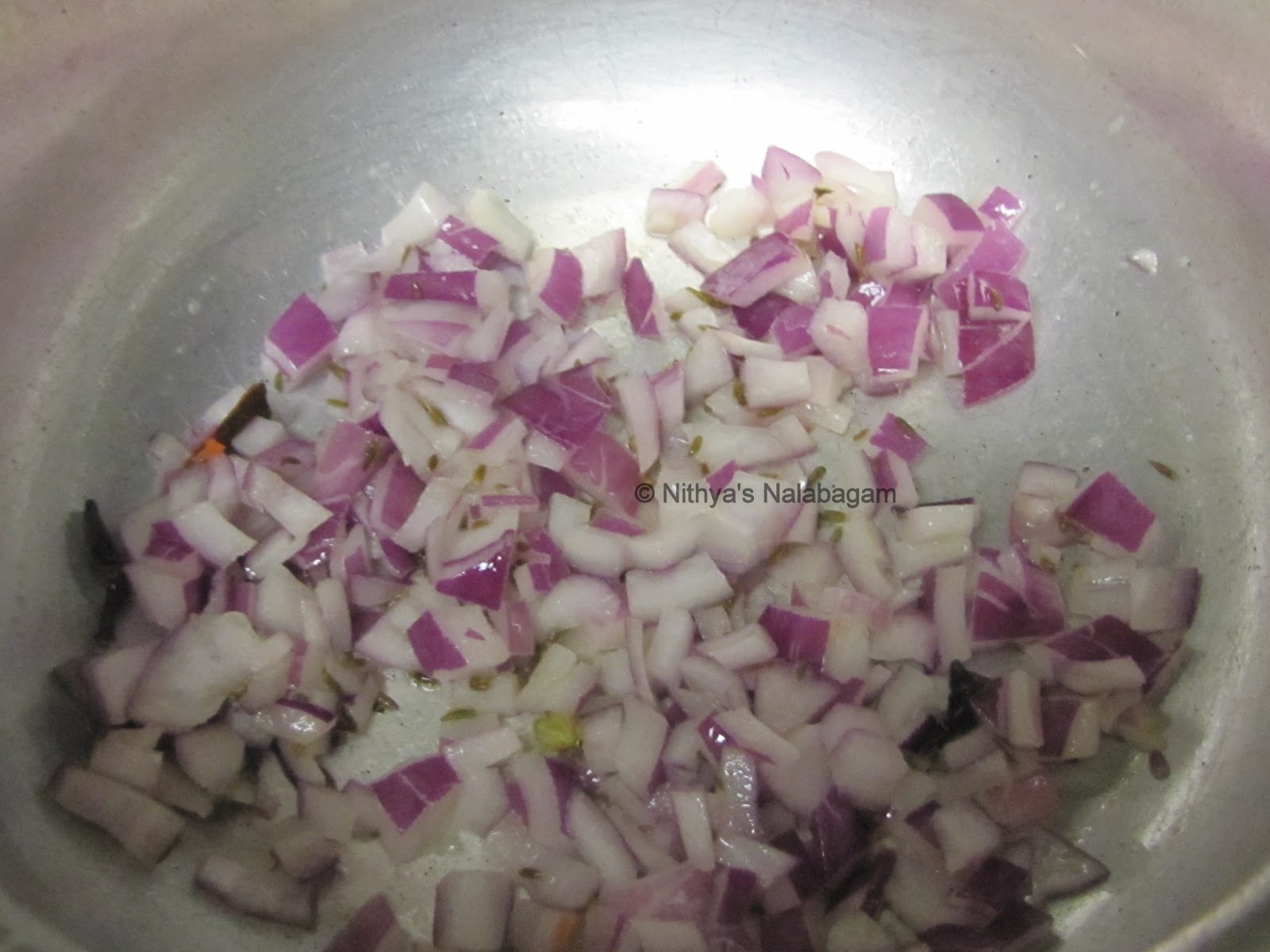Coconut Milk Pulao in Pressure Cooker Nithya's Nalabagam