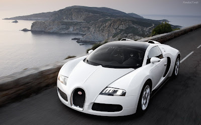 Bugatti Veyron super sport car presentation white