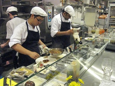 Chefs at work at Yeast Bistronomy Chefs at work at Yeast Bistronomy