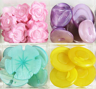 Colorful Buttons for Flirty Fashion Jewelry Colorful buttons used to make handmade barrings, bracelets and necklaces