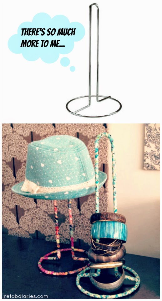 Repurpose From paper towel holder to hat stand! the ReFab Diaries