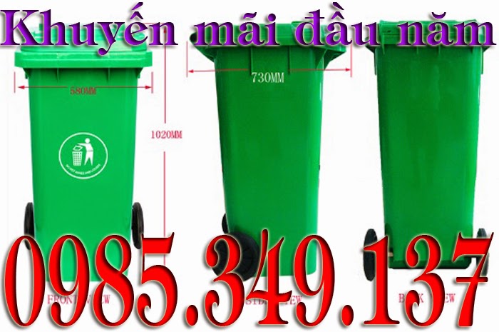 Bán thùng rác 240 lít, thùng rác công cộng 120 lít, 660 lít Gọi 0985349137