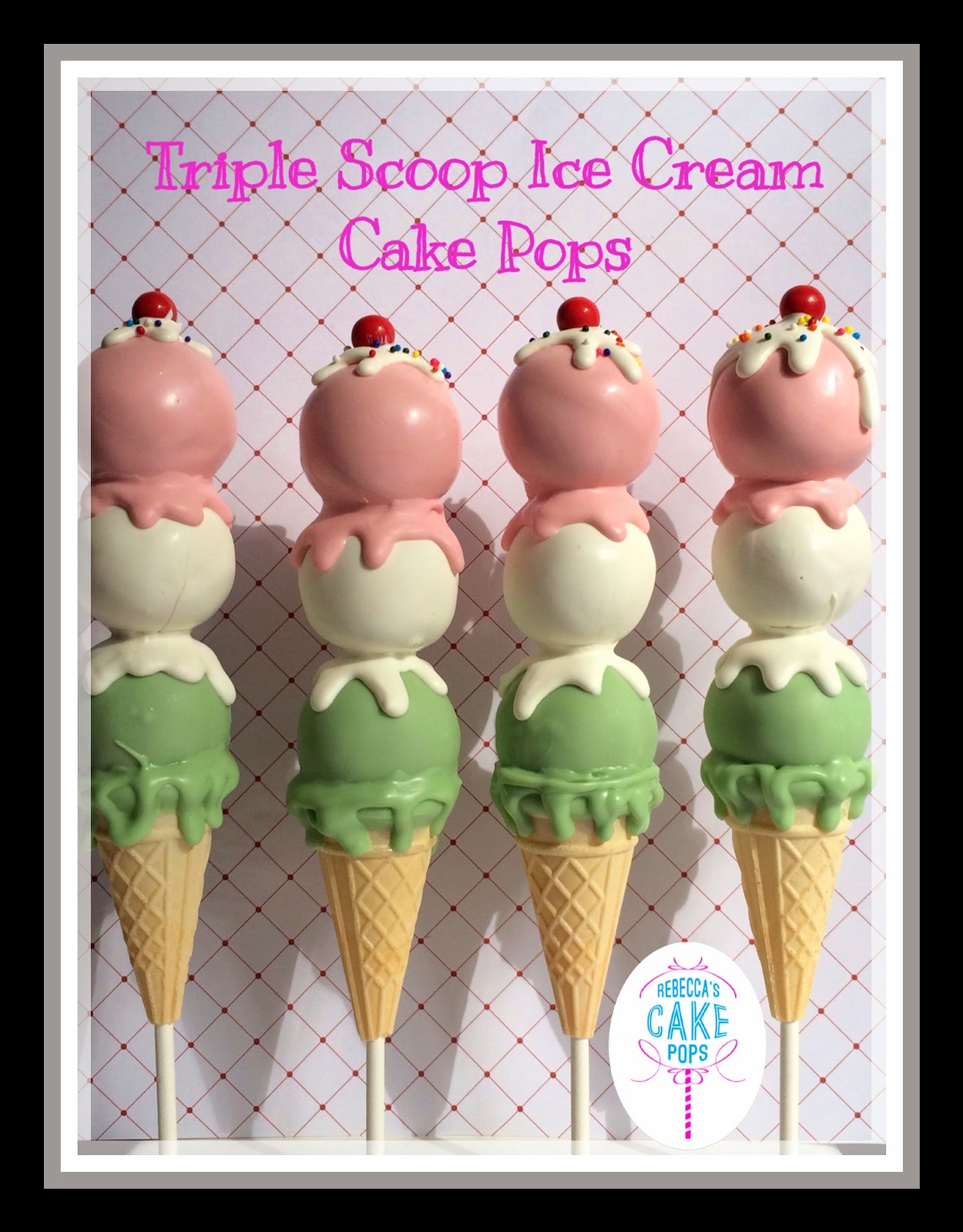 Triple Scoop Ice Cream Cake Pops • Pint Sized Baker
