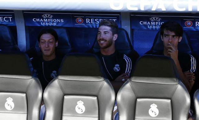 Sergio Ramos y Ozil, en el banquillo contra el Manchester City