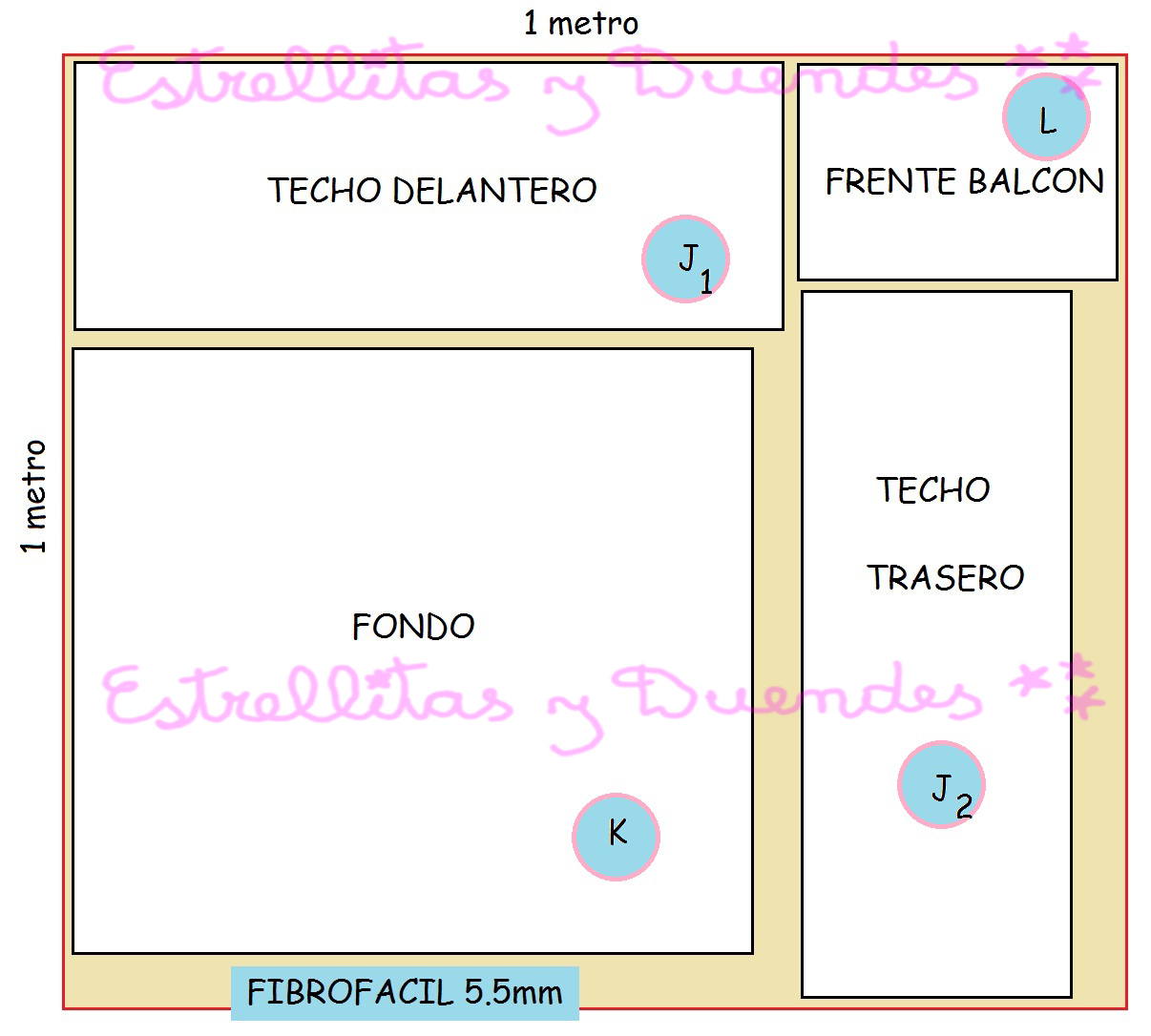 casita de muñeca en fibrofacil
