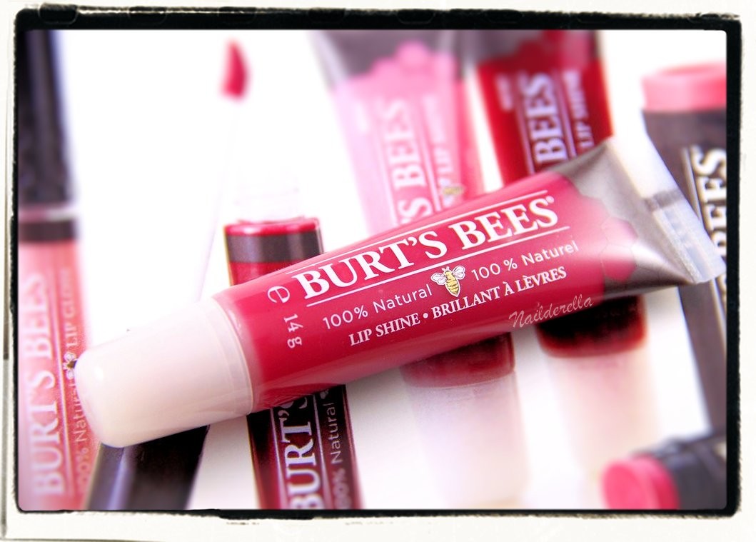 Burt's Bees lip shine and lip gloss Nailderella