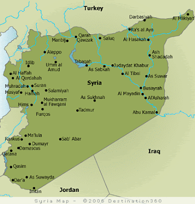 Syria Map Political Regional