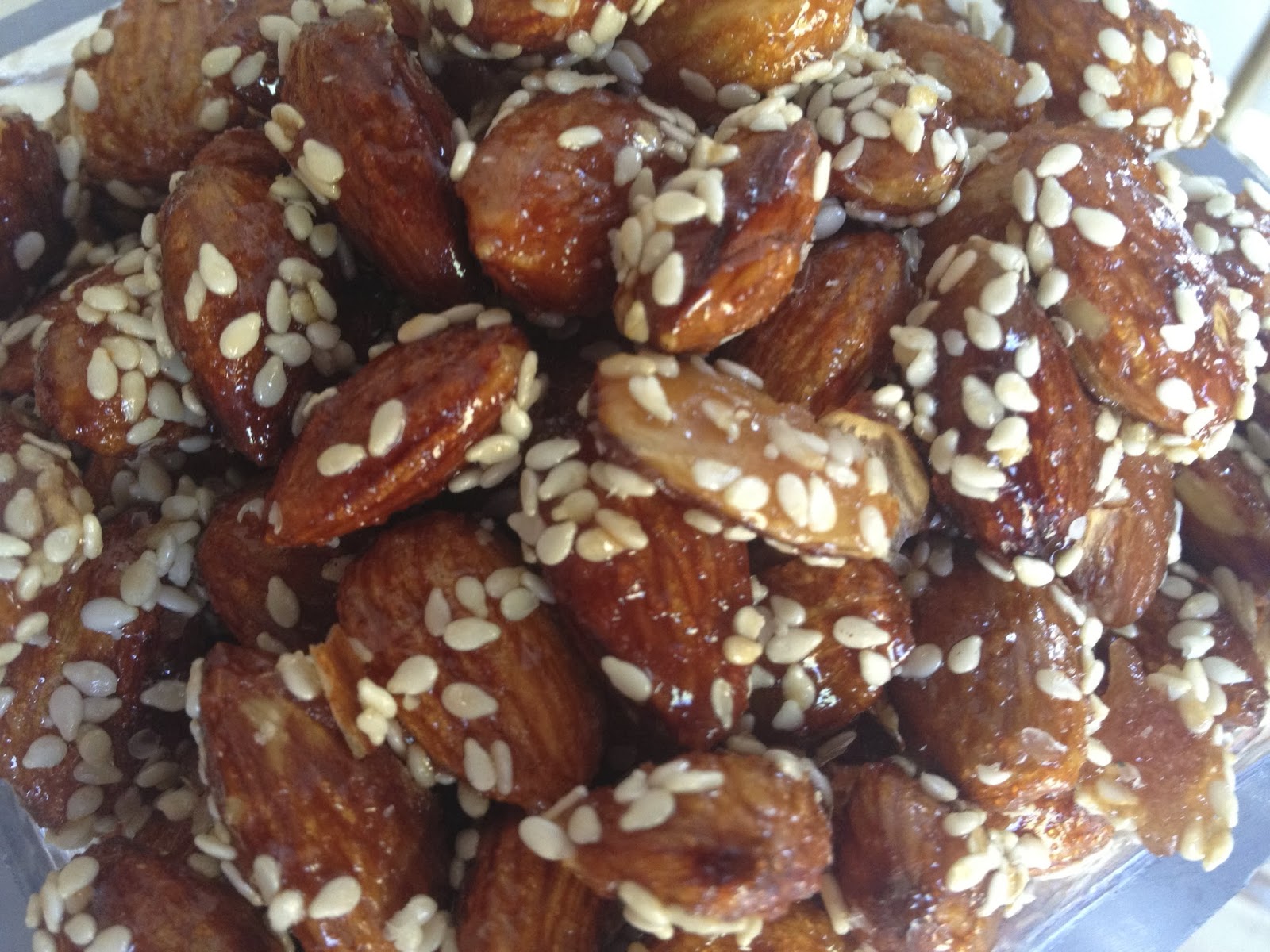 Honey Roasted Sesame Seed Almonds Recipe Self Sagacity
