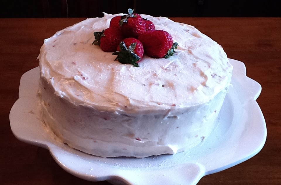 The Gourmet Country Girl Strawberry Preserves Cake with Strawberry