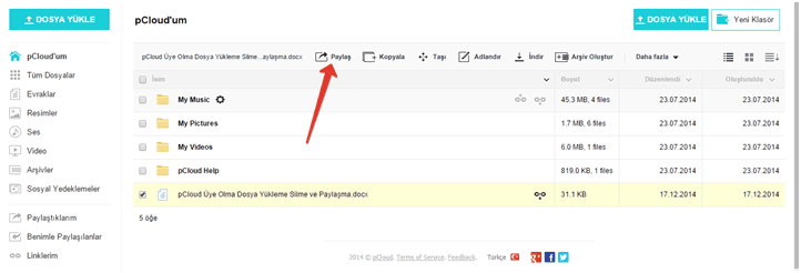 pCloud Dosya Yükleme Silme ve Paylaşma pCloud Dosya Yükleme Silme ve Paylaşma