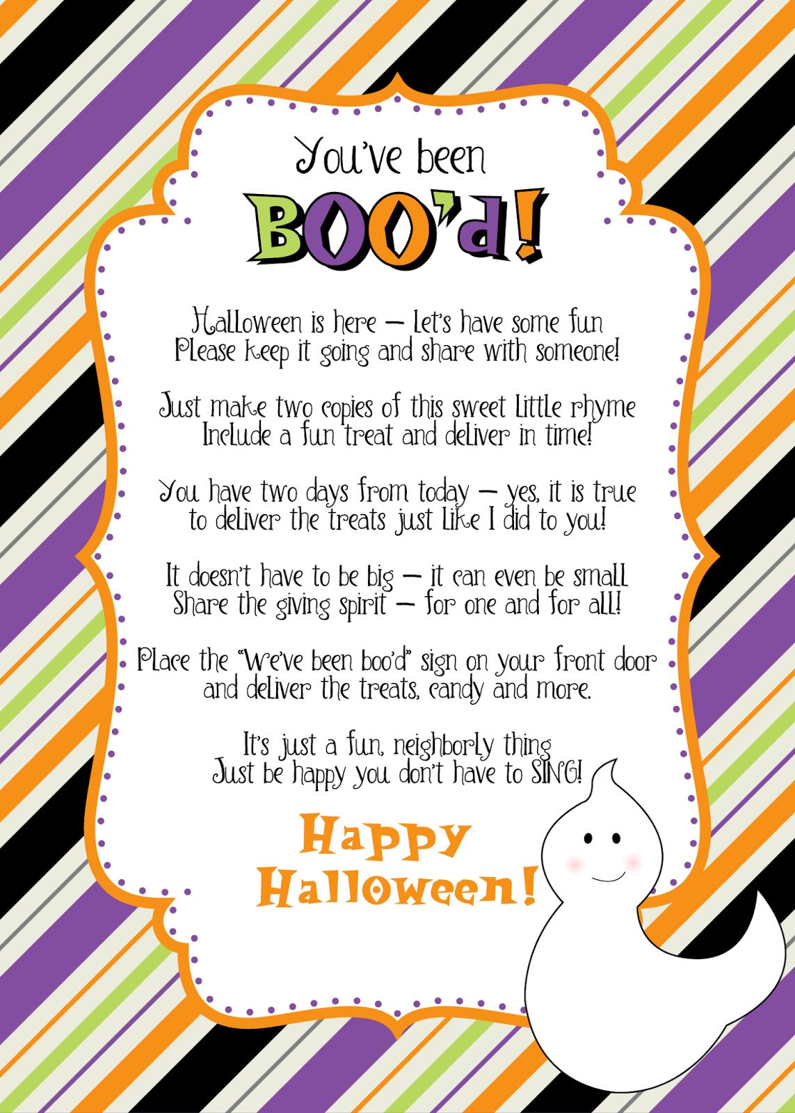 Grant Avenue Design Another FREEBIE today! "You've Been Boo'd" Printables