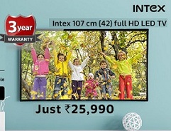 Intex LED-4200FHD 107 cm (42″) Full HD LED TV with 3 Yrs Warranty – FREE Installation & Demo for Rs.25990 Only @ Flipkart
